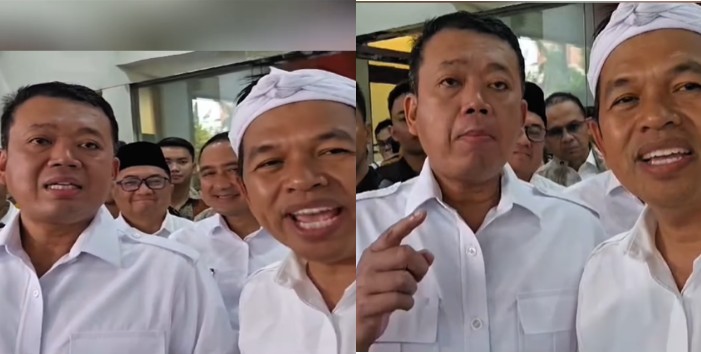 Gubernur Jawa Barat Dedi Mulyadi dan Menteri ATR BPN saat menjelaskan soal tanah di daerah aliran sungai yang tersertifikasi