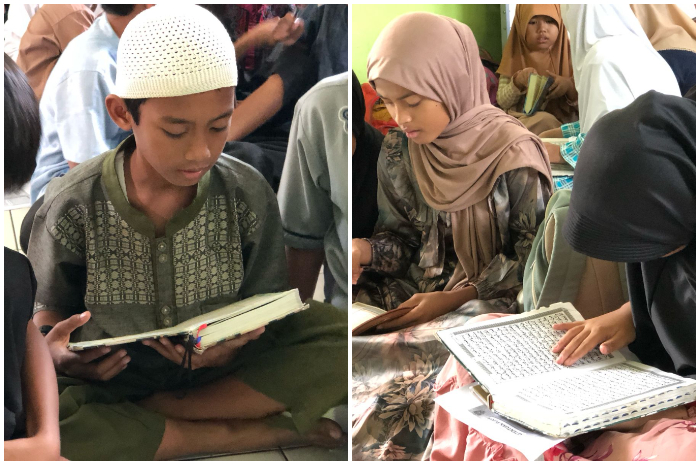 Momen para siswa yang tengah melaksanakan Tadarus Al Quran