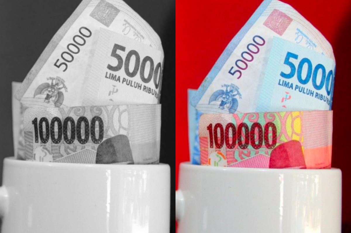 Ilustrasi uang bansos.