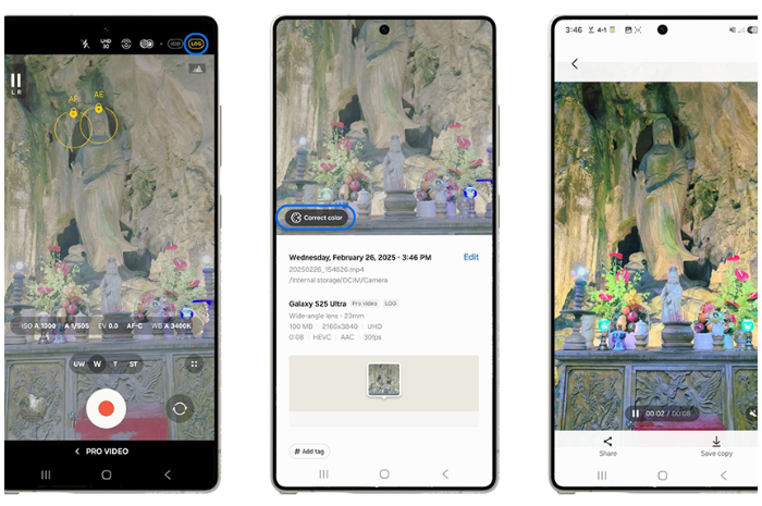 Ilustrasi bikin konten pakai Galaxy S25 Series