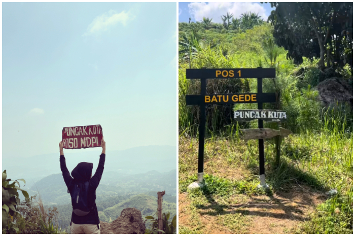 Puncak Gunung Kuta di kawasan Sentul, Bogor.