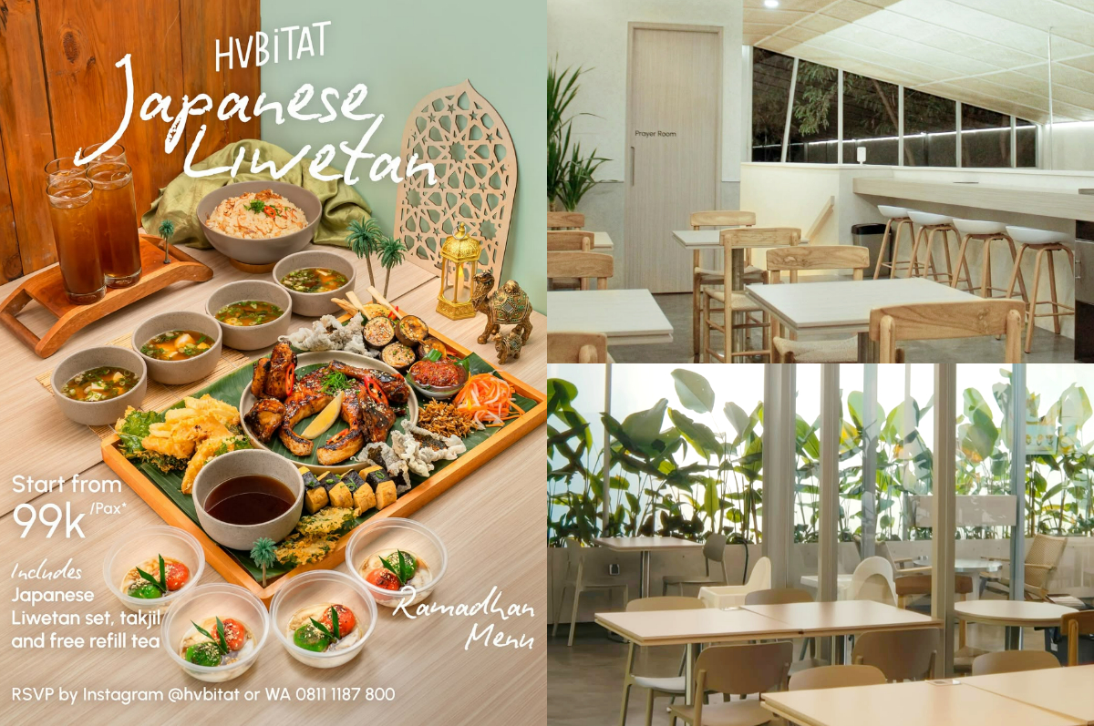 Menu paket Japanese Liwetan di Hvbitat Cafe.