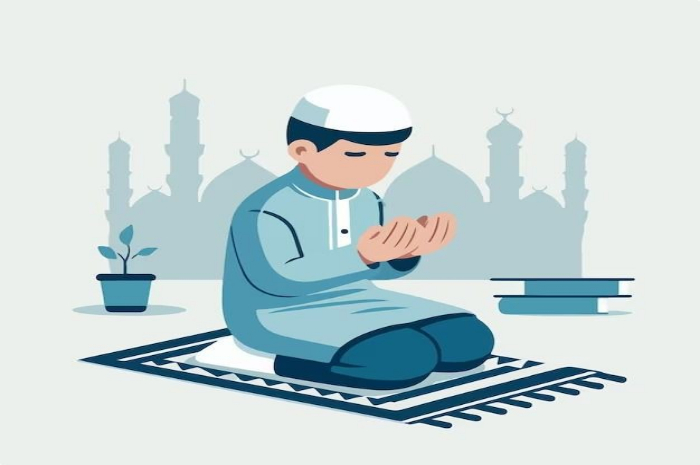 Ilustrasi beribadah di bulan Ramadhan.