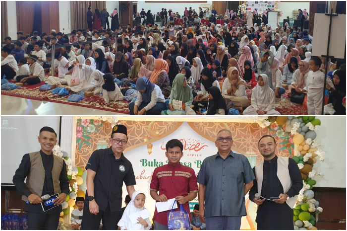 PPJI Kota Bogor&nbsp;bersama BMUC dan Pusdikzi menggelar&nbsp;buka bersama dan santunan anak yatim di Aula Pusdikzi, Jalan Sudirman, Kota Bogor pada Sabtu (15/3/2025).