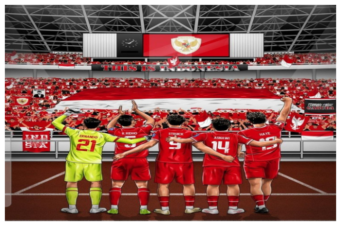 Suporter Timnas Indonesia.