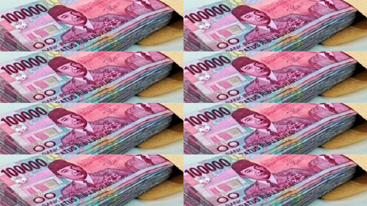 Ilustrasi uang pencairan bansos.