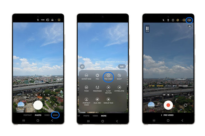 Galaxy S25 Series dengan fitur Galaxy Log video