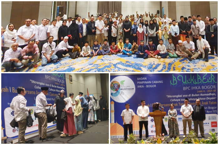 IHKA Bogor Raya saat mengajak anak yatim dan dhuafa berbuka puasa bersama di Hotel Luminor Bogor.