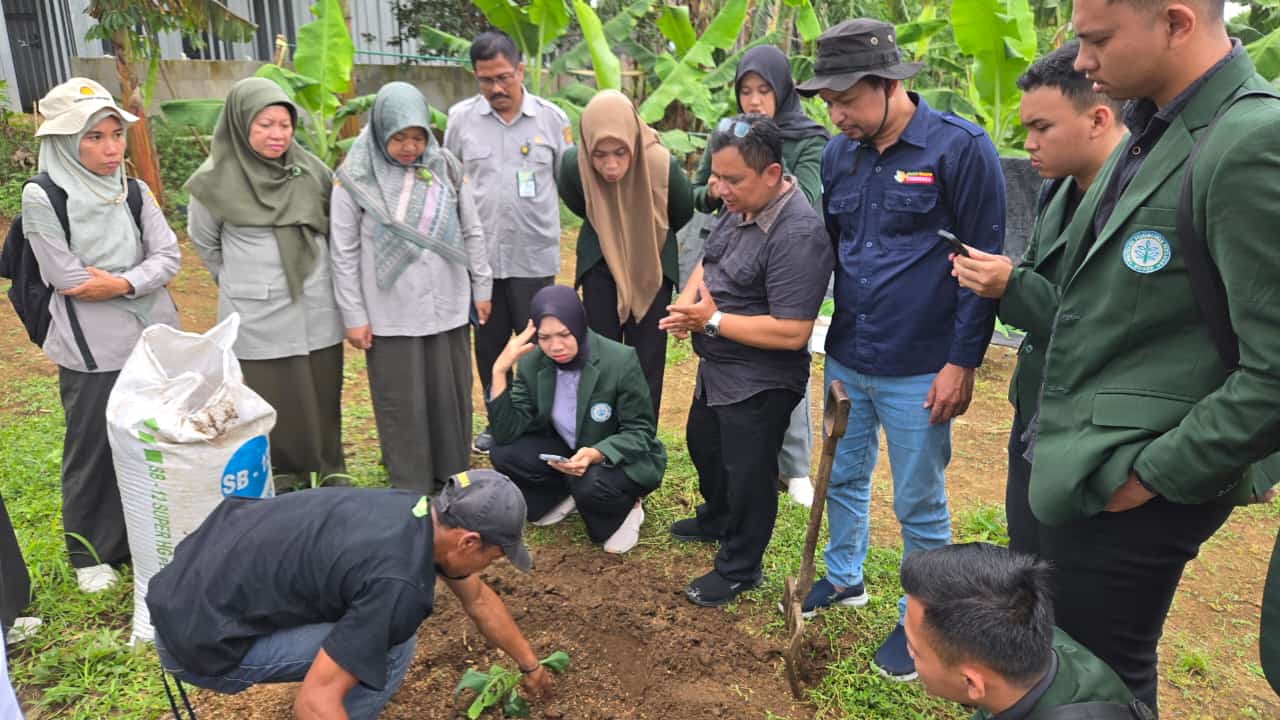 Mahasiswa Polbangtan Bogor saat kunjungan ke Banana.