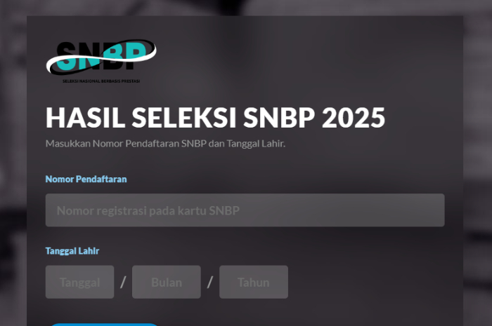 Hasil seleksi SNBP 2025 IPB University telah diumumkan.