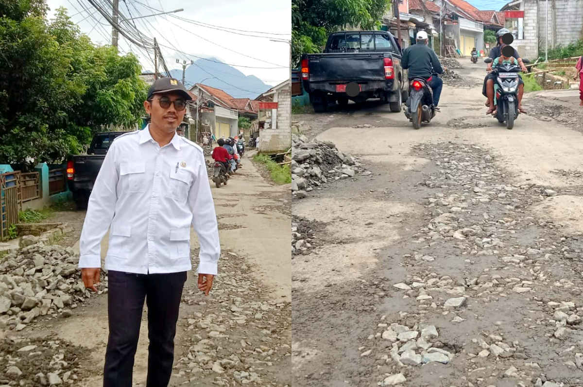 UPT Jalan dan Jembatan Ciampea mulai perbaiki Jalan Abdul Fatah.