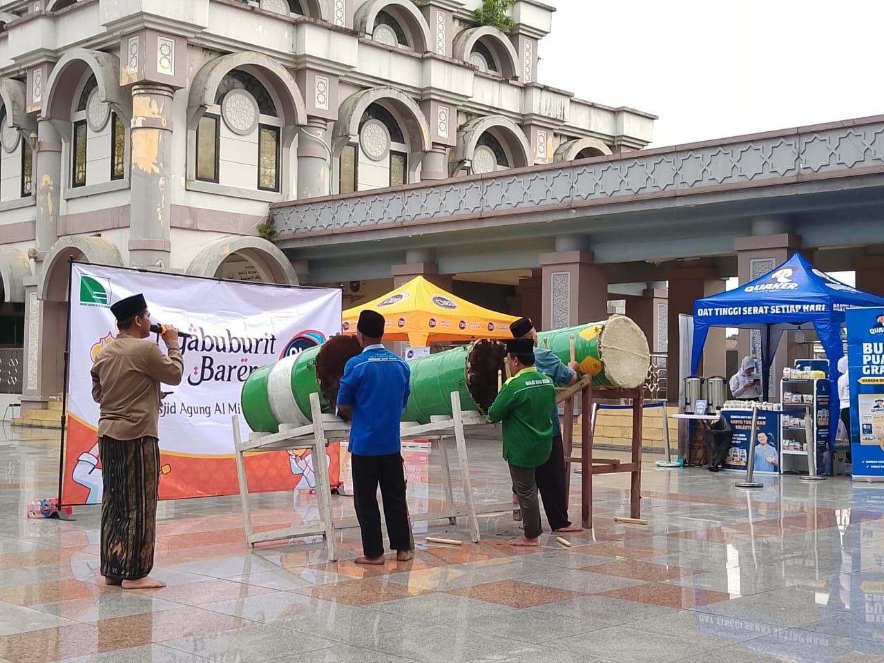 Momem saat berlangsungnya Festival Bedug Ramadhan yang diselenggarakan DKM Masjid Raya, Kota Bogor, Rabu (19/3/2025).