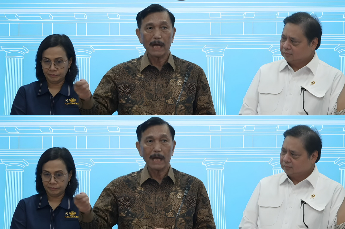 Ketua DEN, Luhut Binsar Pandjaitan (tengah).