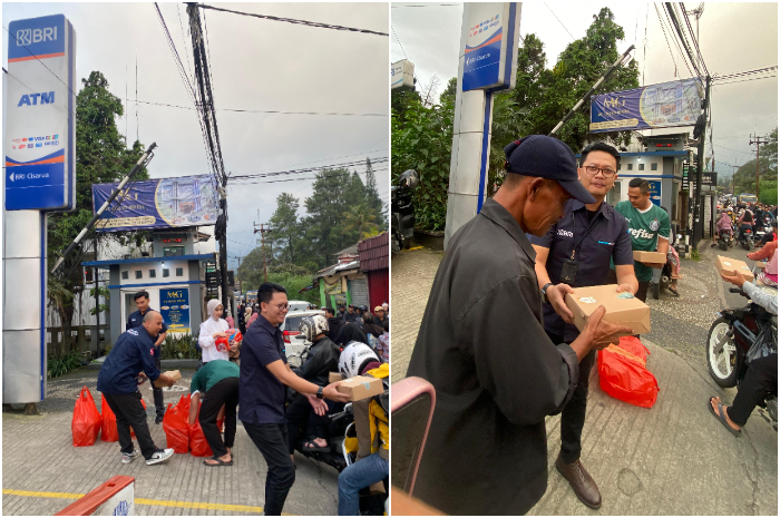 BRI Kantor Cabang Pembantu (KCP) Cisarua saat berbagi kepada masyarakat sekitar.