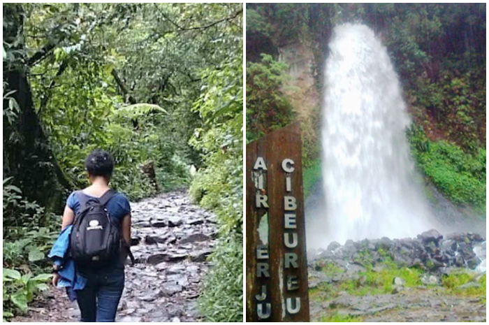 Curug Cibeureum&nbsp;di kawasan Taman Nasional Gunung Gede Pangrango (TNGGP)