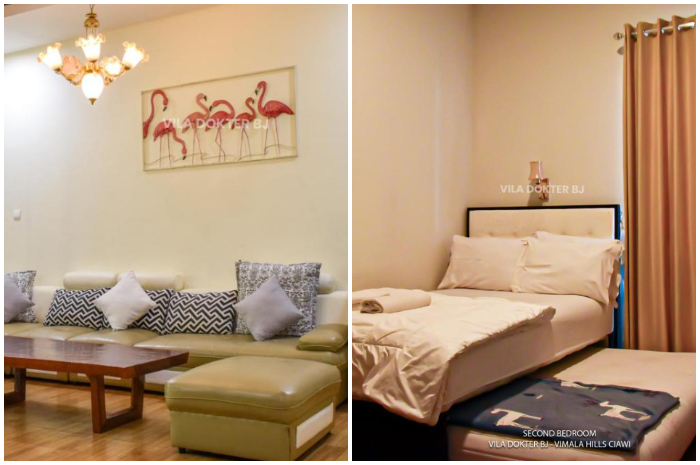 Salah satu kamar di Vimala Hills Villa & Resort Bogor.