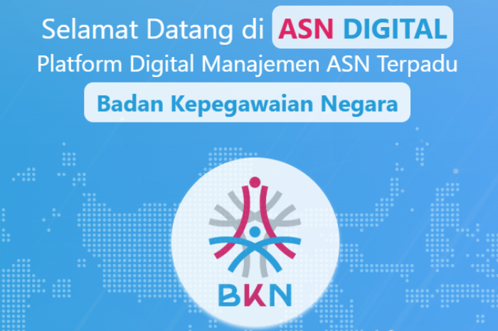 Tampilan laman depan ASN Digital BKN.