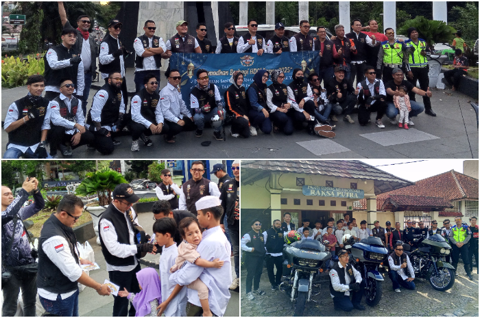 Harley Davidson Club Indonesia Chapter Bogor berbagi di bulan Ramadhan.