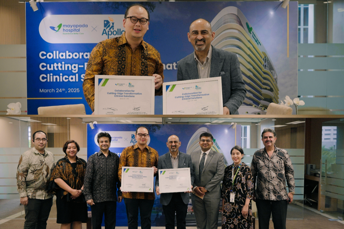 Penandatanganan kesepakatan kolaborasi antara Mayapada Healthcare dan Apollo Hospitals.