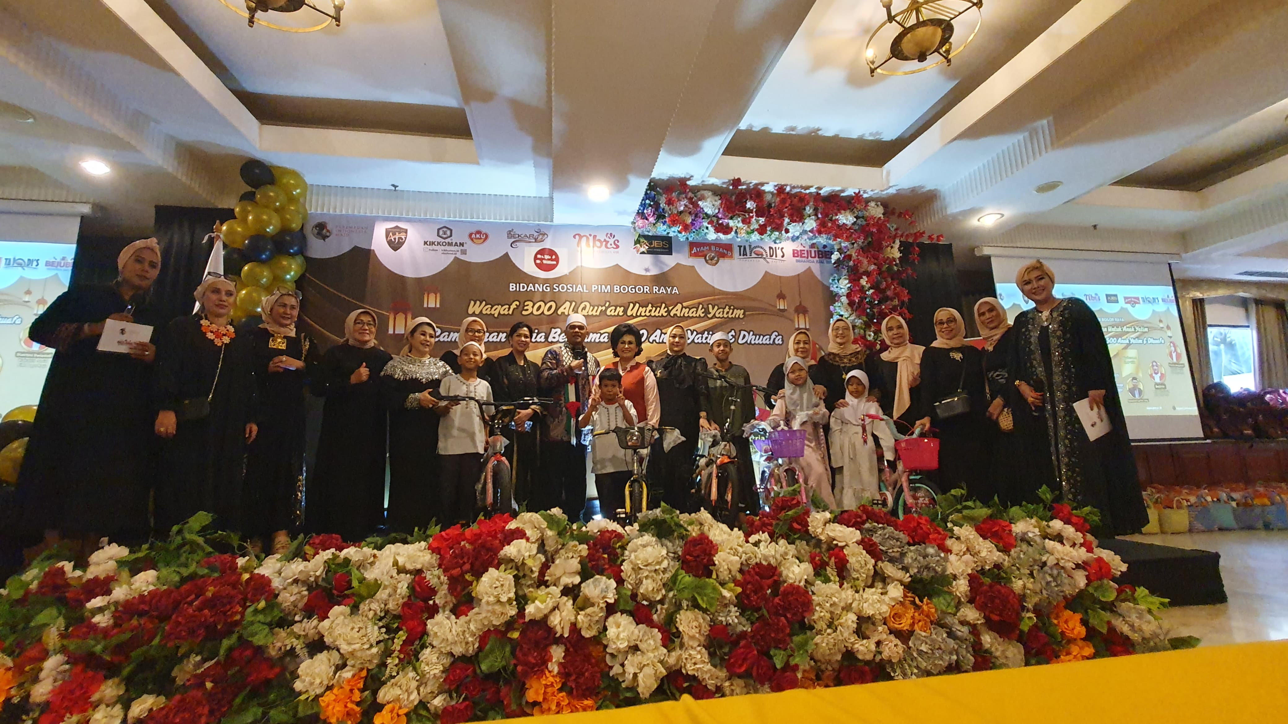 Kegiatan bukber dan santunan ratusan anak yatim dan dhuafa yang digelar PIM Bogor Raya di Ballroom Hotel Salak Heritage.