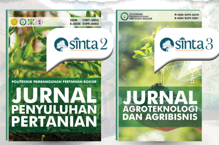 Dua jurnal ilmiah Polbangtan Bogor yang meraih akreditasi nasional