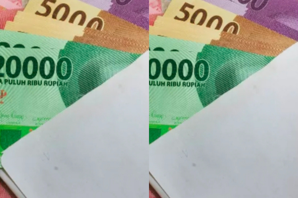 Ilustrasi uang pencairan bansos.