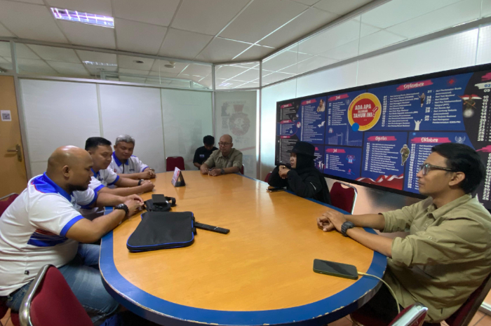 Pengurus Asosiasi Futsal Kota Bogor saat di Graha Pena Radar Bogor.