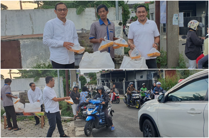 Pasar Pakuan Jaya (PPJ)&nbsp;berbagi&nbsp;takjil di wilayah Pasar Tanah Baru, Cimahpar, Kecamatan Bogor Utara, Kota Bogor.