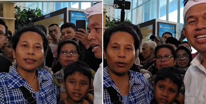 Gubernur Jawa Barat Dedi Mulyadi mendengarkan keluhan warga Desa Cicadas Kabupaten Bogor tentang pungutan liar