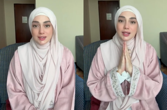 Celine Evangelista saat memberi klarifikasi tentang kabar yang beredar.