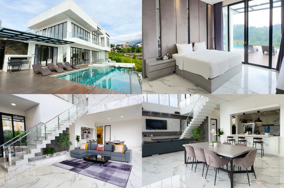 Villa Fumida di Kampung Kuta, Megamendung, Puncak, Kabupaten Bogor.