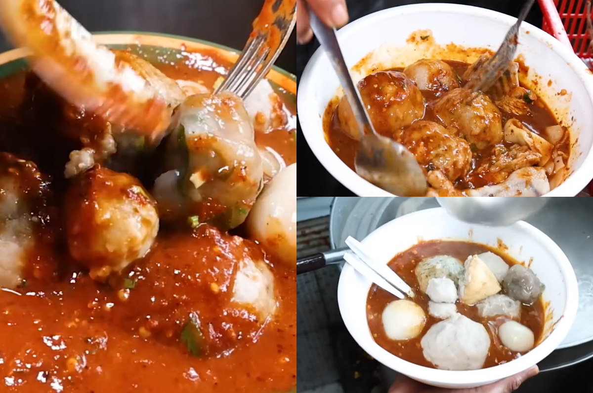 Bakso Mang Ono kuahnya pakai bumbu racikan sendiri, ngiler banget liartnya.