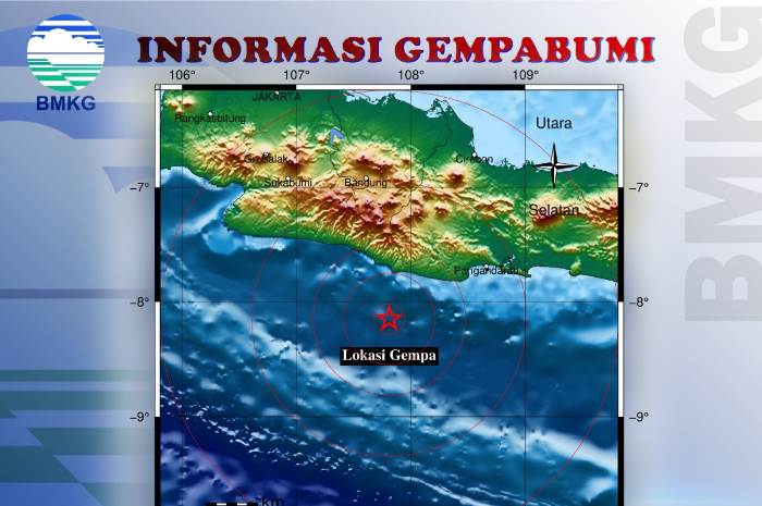 Gempa bumi di Kabupaten Pangandaran.