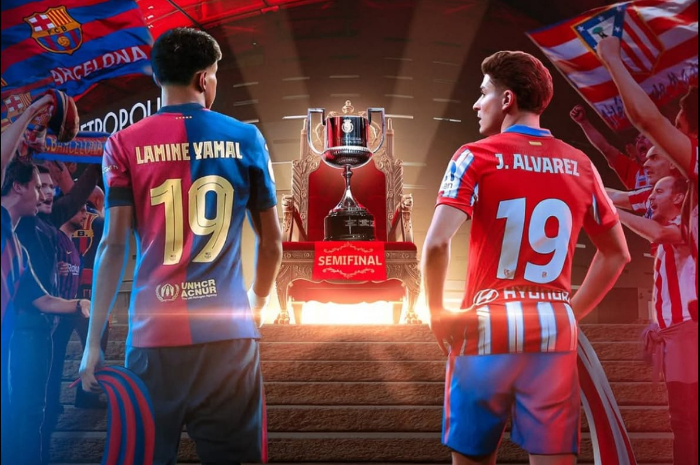 Skuad Barcelona akan melawan Atletico Madrid, dini hari nanti.
