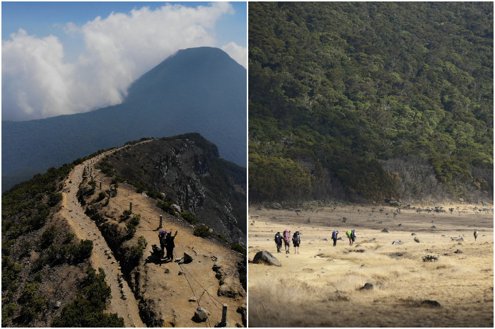 Suasana Taman Nasional Gunung Gede Pangrango yang sering menjadi tujuan para pendaki.
