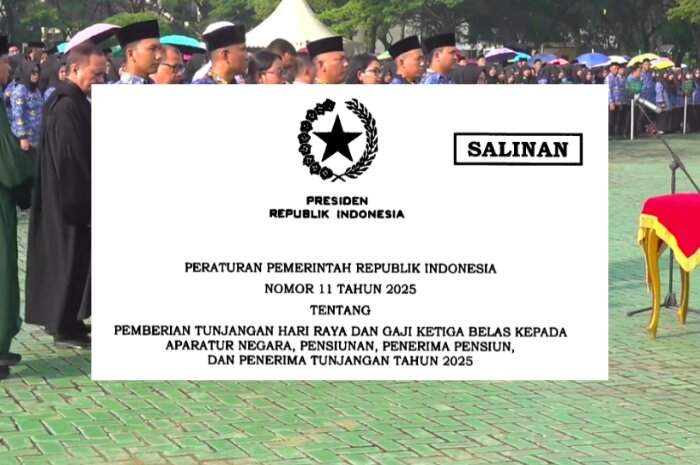 Ilustrasi jadwal dan komponen gaji ke-13 PNS dan PPPK 2025