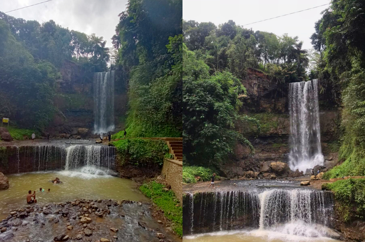 Keindahan  Curug Ciastana di Cianjur Selatan.