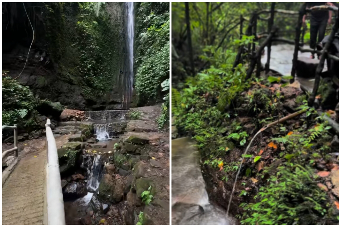 Suasana Curug Cibogo di Kecamatan Cisarua, Kabupaten Bogor.