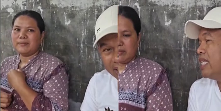 Gubernur Jawa Barat Dedi Mulyadi bersama istri pencuri ayam yang tewas di Subang
