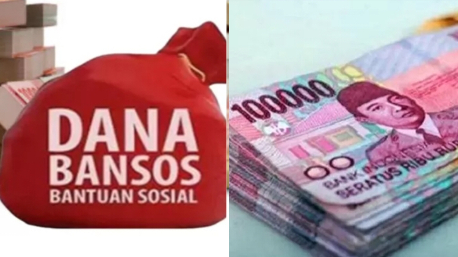 Ilustrasi uang pencairan bansos.