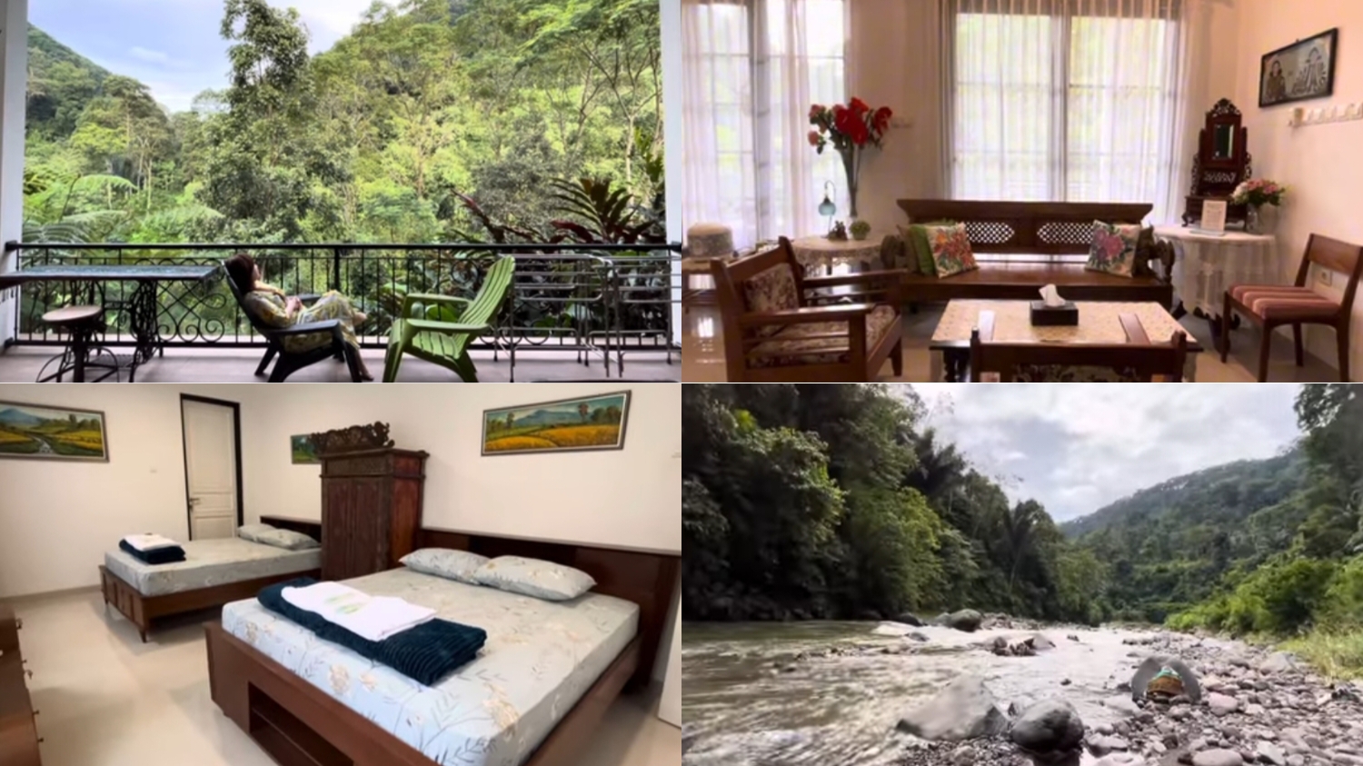 Villa Alaia Riverside Cipanas pilihan tepat untuk liburan bersama keluarga.