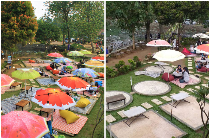 Suasana Warung Tepi Danau di Dramaga Bogor