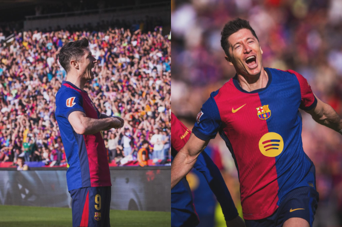 striker FC Barcelona Robert Lewandowski.