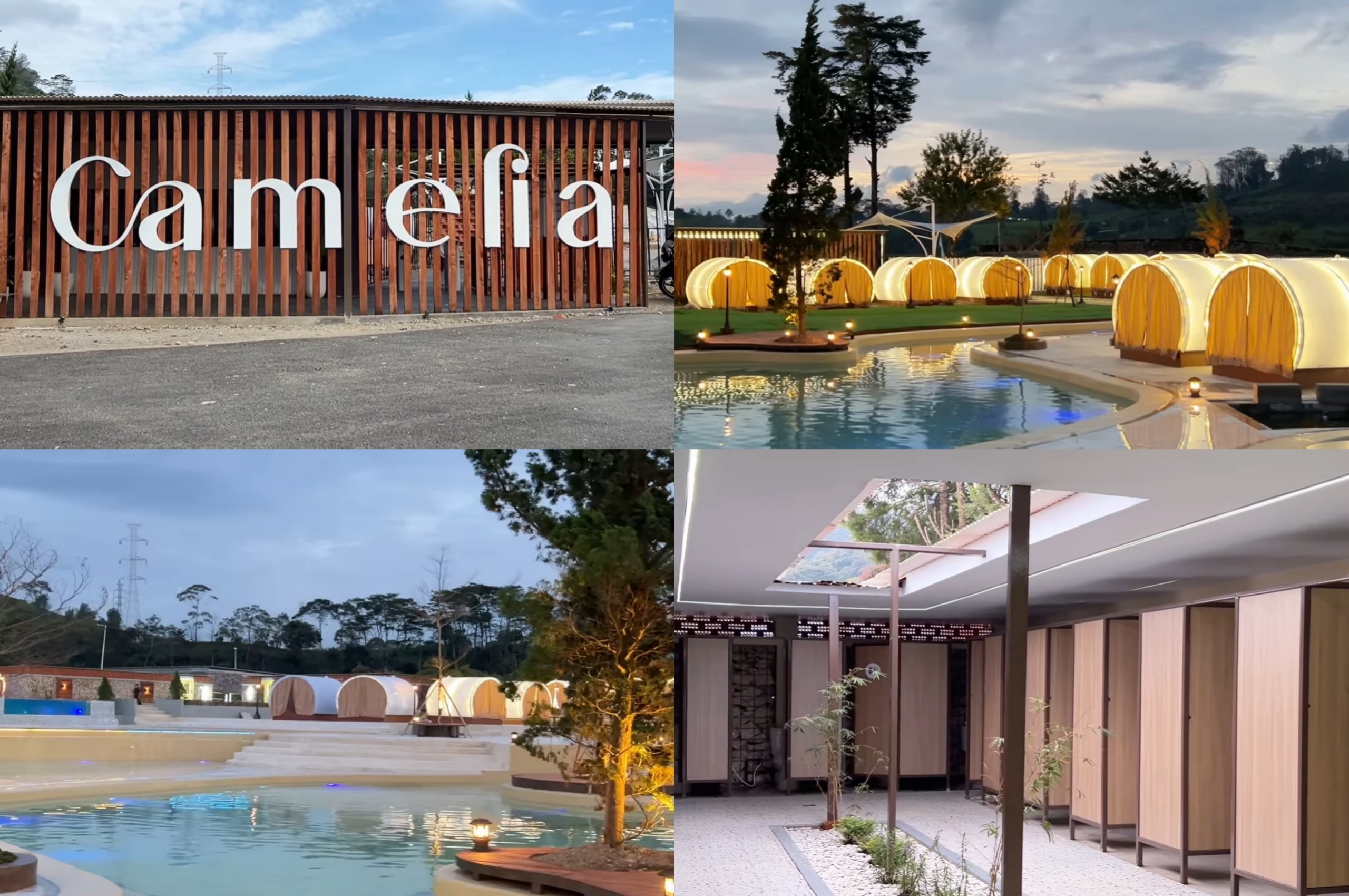 Suasana Tirta Camelia Hot Spring di Pangalengan, Bandung, Jawa Barat.&nbsp;