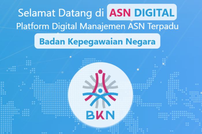 Tampilan laman ASN Digital Badan Kepegawaian Negara (BKN).