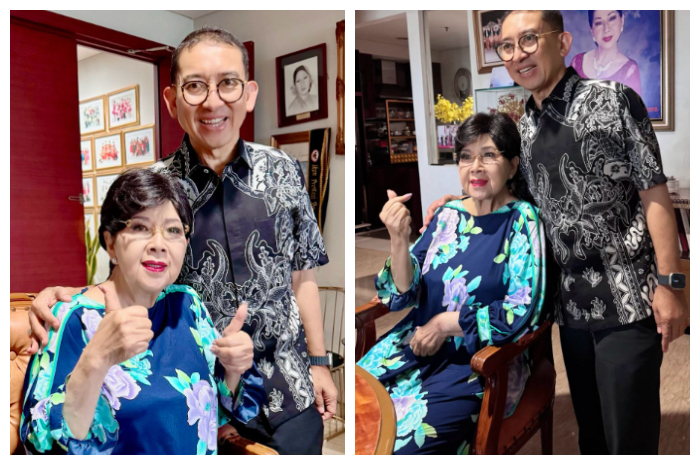 Menteri Kebudayaan Republik Indonesia, Dr. Fadli Zon, saat foto Bersama artis senior Titiek Puspa, sebelum meninggal dunia.