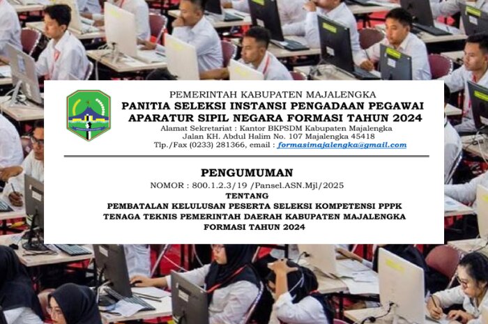 Ilustrasi pembatalan kelulusan peserta PPPK tahap 1.