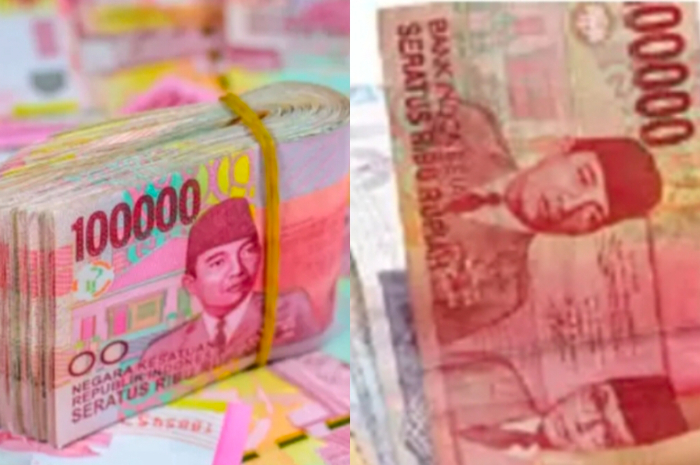 Ilustrasi uang pencairan bansos.