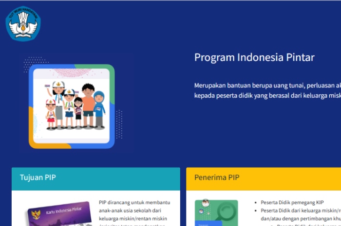 Laman home situs terbaru PIP.