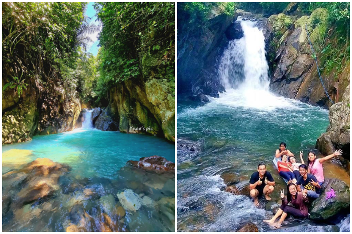 Curug Leuwi Hejo  di kawasan Sentul, Kabupaten Bogor.